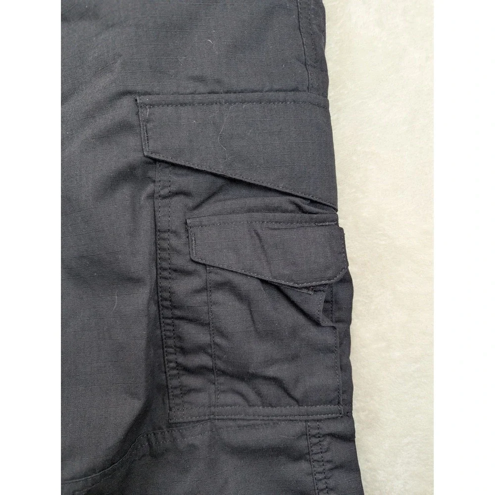 TRU-SPEC 24-7 Tactical Cargo Pants Mens 34 Black Ripstop Military Work Utility